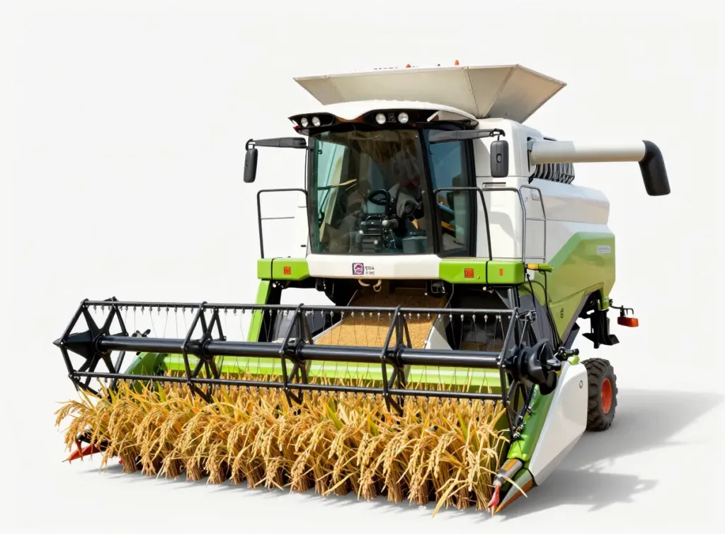 Combine harvester for rice
